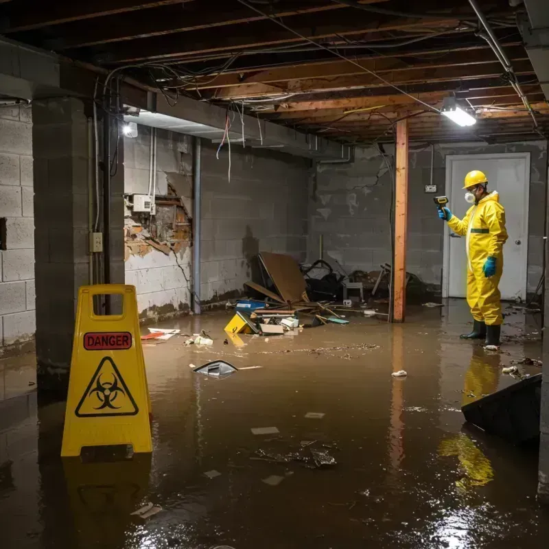 Flooded Basement Electrical Hazard in Lewistown, MT Property